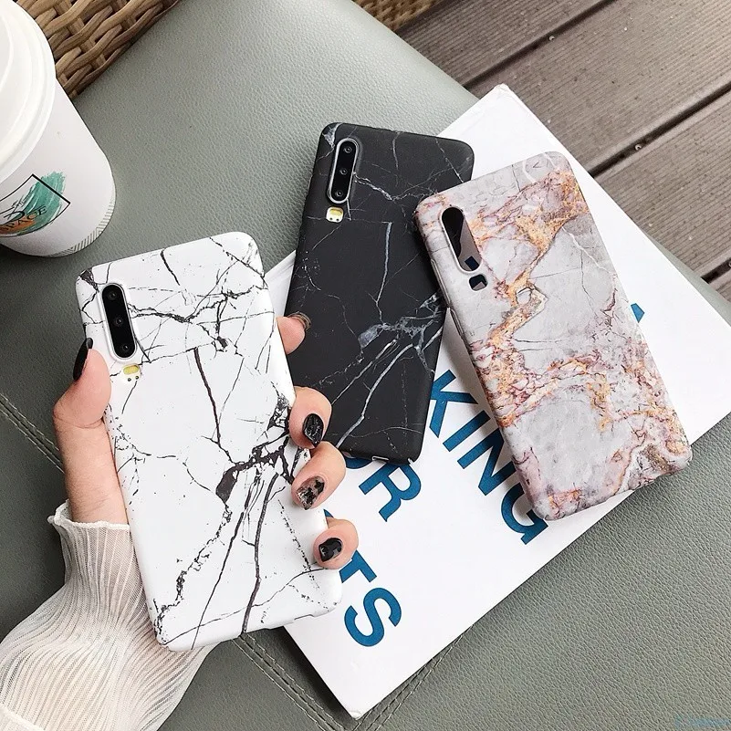 Мраморный чехол накладка для телефона Huawei P20 P30 Mate 20 Pro Lite Nova 4 P Smart 2019 Honor 10 lite