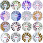 Украшение для ногтей, Стразыжемчугквадратные стразы, разные аксессуары в колесе, HJH24, 16 видов стилей, Заклепки Шипы для ногтей