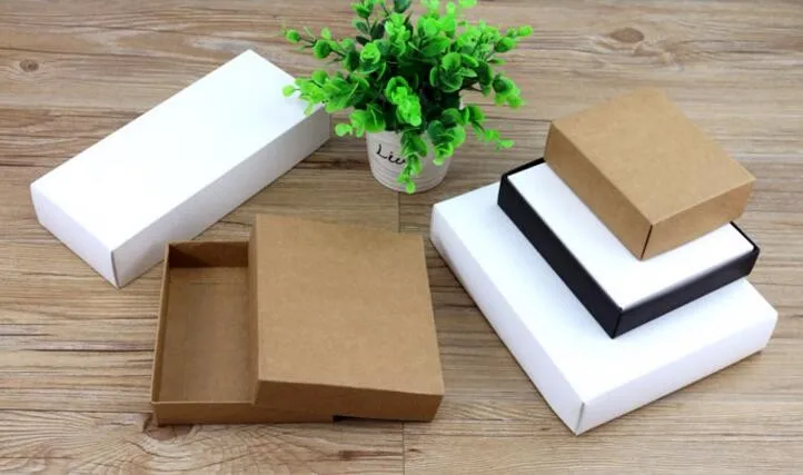 

10PCS large brown kraft gift box,black purple wedding gift box Big Christmas gift packaging boxes