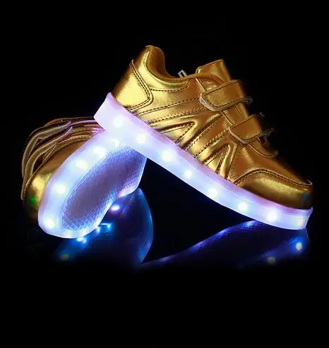 25-36 Size/ USB Charging Basket Led Children Shoes With Light Up Kids Casual Boys&Girls Luminous Sneakers Glowing Shoe enfant | Детская