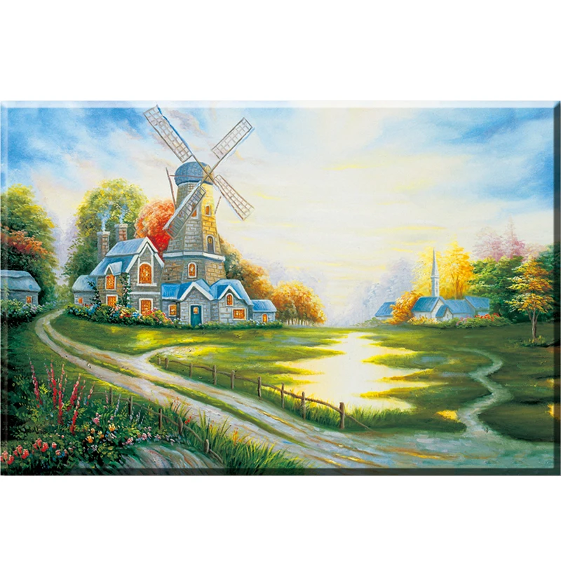 Алмазная картина вышивка крестом пейзаж блеск стразы мозаика набор 5D круглые