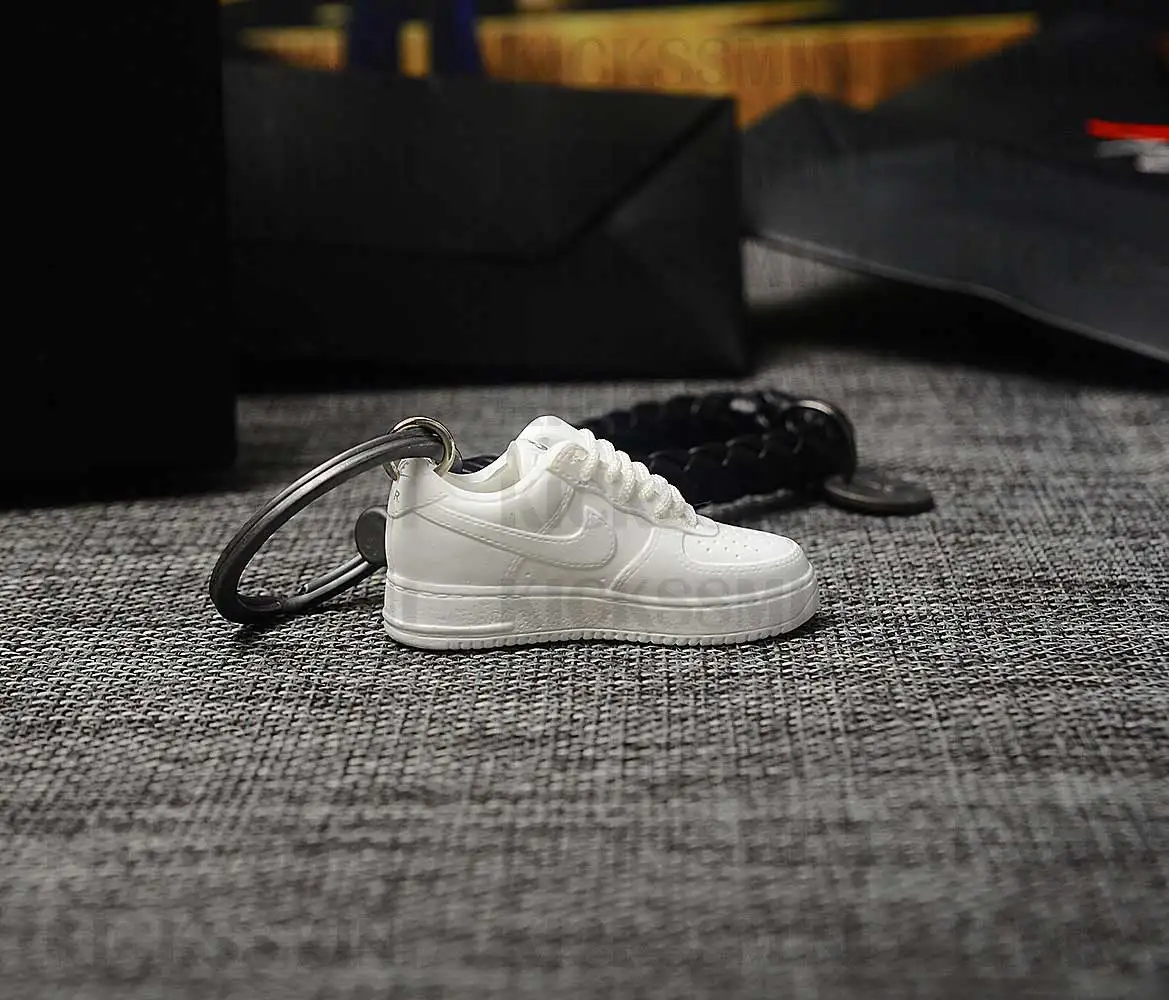 DIY Jordan Ретро OG Air Force 1 Низкий Белый 3D брелок в виде кроссовка сумка коробка кулон пара Кукла аксессуар