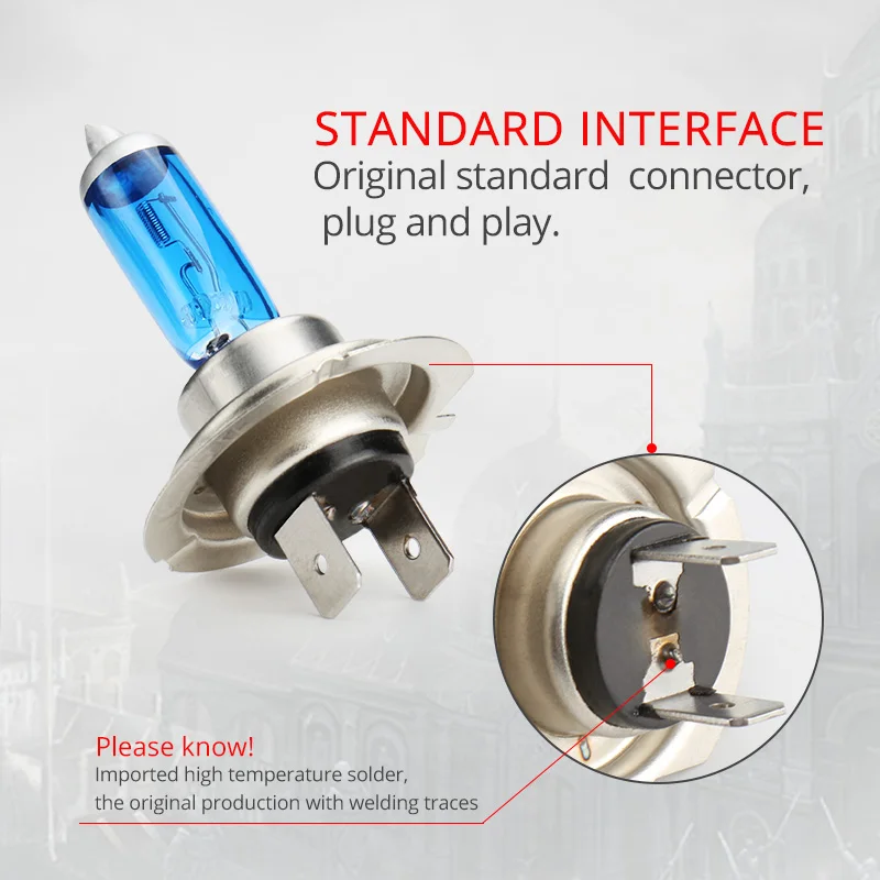 NAO 2x h7 галогеновые лампы для Фар h4 H11 55 Вт Светильник автомобиля 12V HB4 HB3 автомобилей