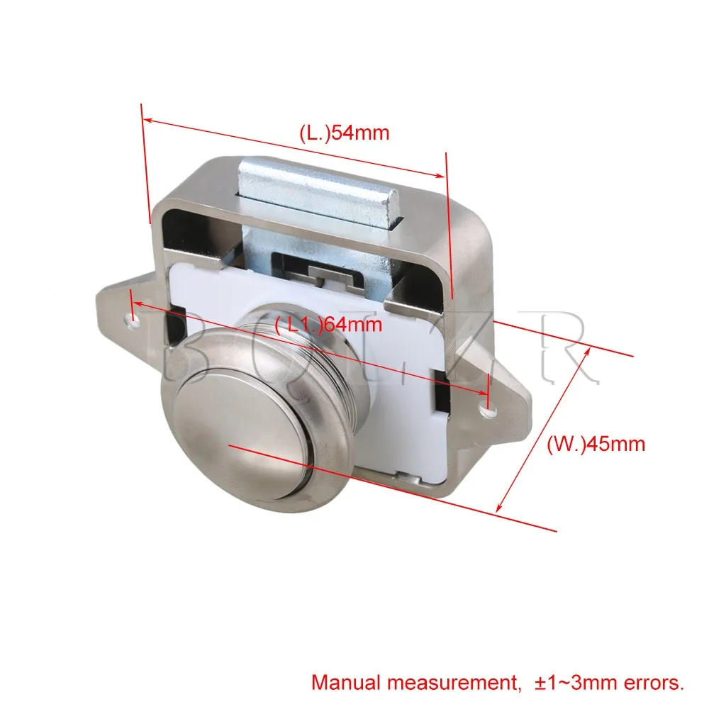 BQLZR26mm открывающийся жемчуг с отверстиями никелевая кнопочная защелка для шкафа для дома НА КОЛЕСАХ КАРАВАН дверь шкафа упаковка из 5
