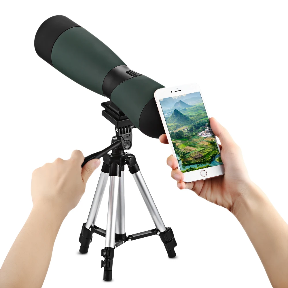 Beileshi 25x70 Зрительная труба Профессиональный Монокуляр телескоп Смартфон HD с