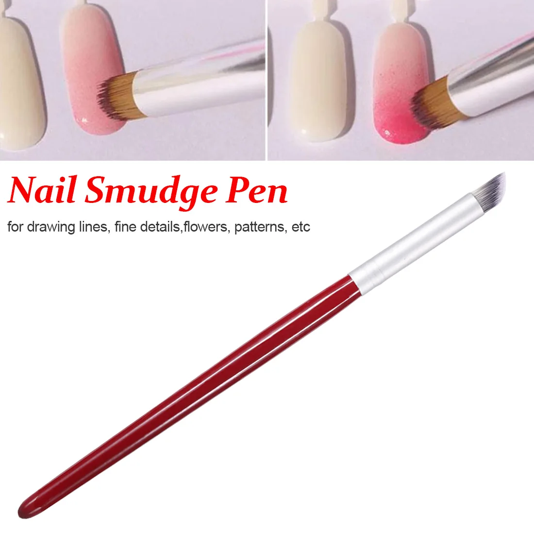 1 шт. кисть для ногтей УФ гель ручка рисования кисти Красная деревянная