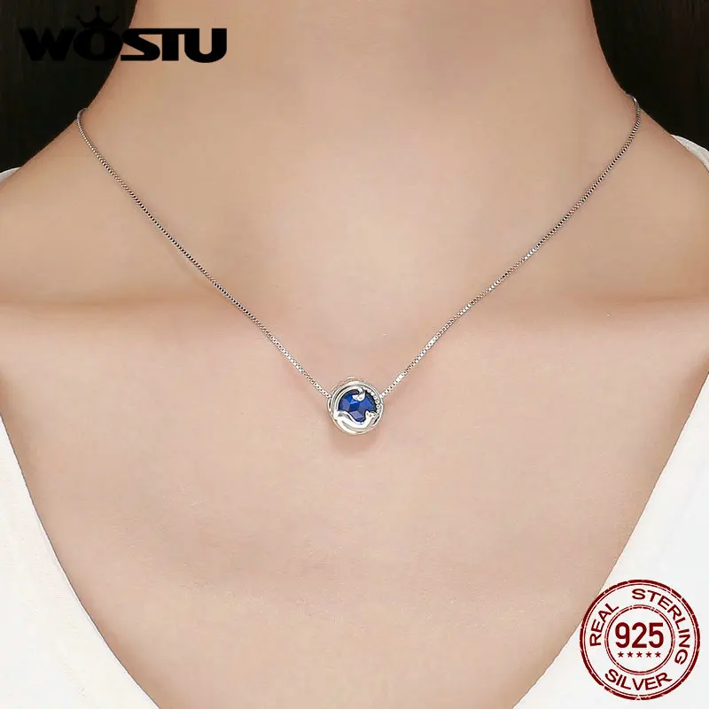 WOSTU подлинный 925 пробы Серебряный играющий котенок кошка Pet бисер Подходит DIY браслет бренд ювелирные изделия подарок CQC708