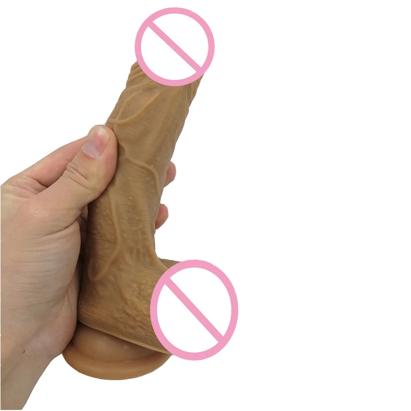 Супер реалистичный мягкий силиконовый фаллоимитатор на присоске мужской