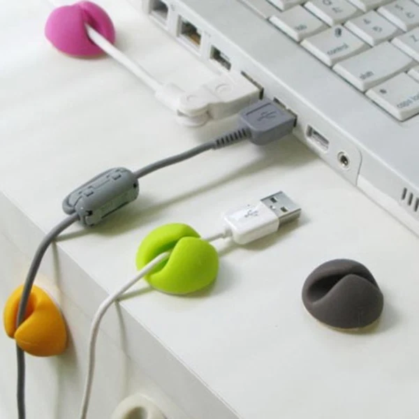 6 шт./лот кабельный зажим фиксатора стол аккуратный органайзер USB зарядное устройство шнур провод держатель кабель провода зажимы органайзера фиксированный держатель провода