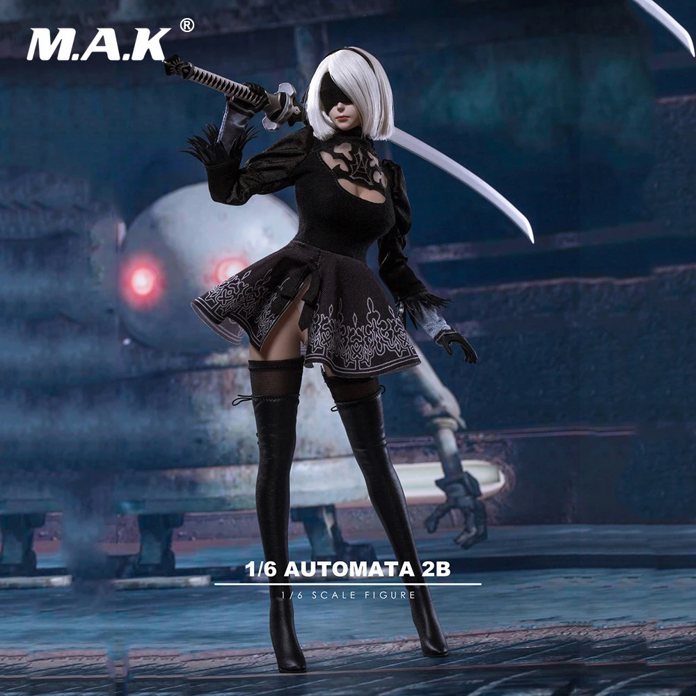 1/6 игровая фигурка 2B nier automata головы набор одежды w оружия 2 девочки пожелание маска