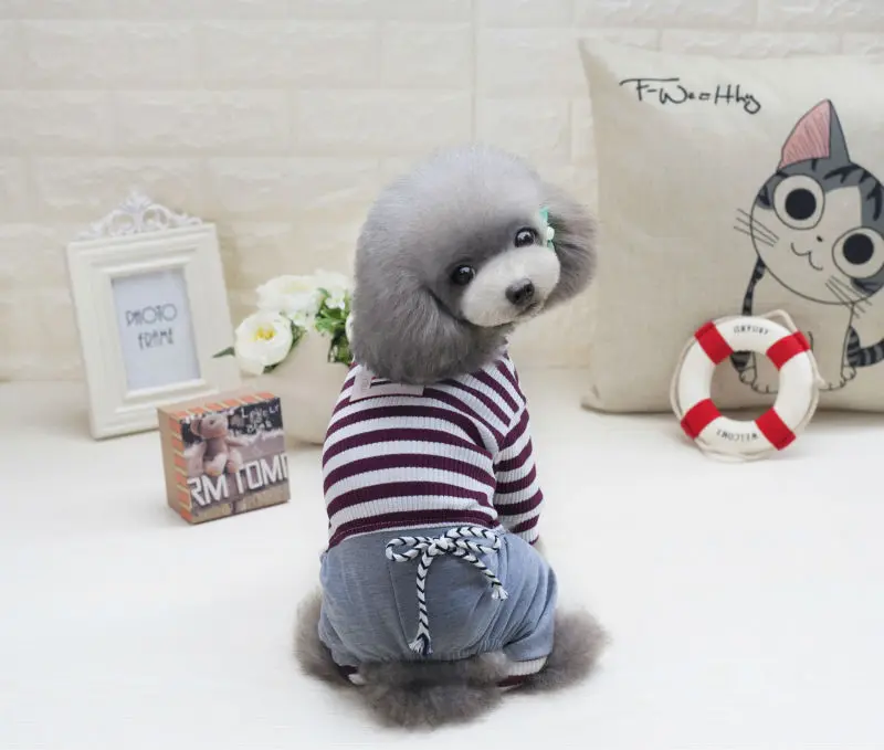 Y22 New Spring Pet clothes Rompers Japanese-style Four Legs Puppy Dogs cotton Coat Jumpsuits Clothing Apparel | Дом и сад