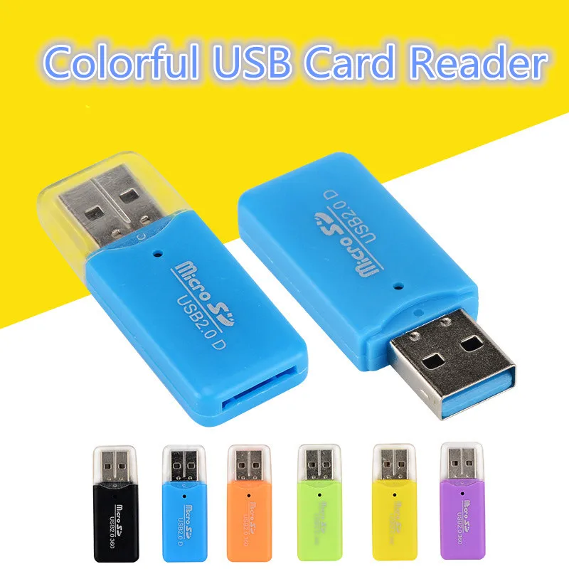 Красочный! Устройство чтения TF карт USB 2 0 мини адаптер для устройство Micro SD высокая