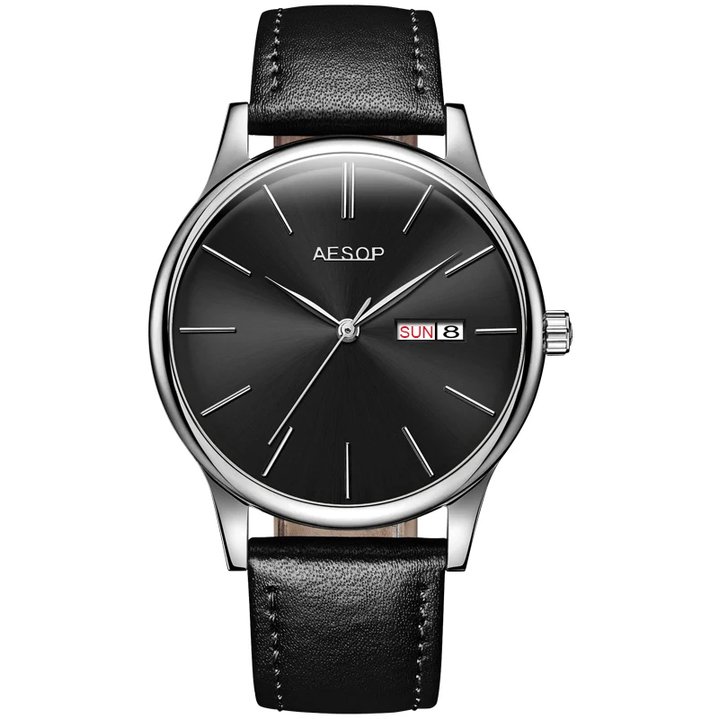silver and black Мужские часы Топ люксовый бренд Relogio Masculino модные мужские часы Стальные спортивные мужские часы reloj hombre montre homme - Цвет: silver and black