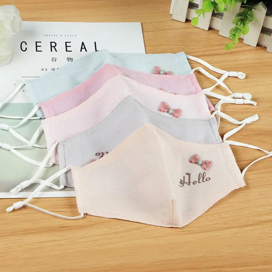 2018 весенне-летняя женская шифоновая маска для рта девочек защита от бактерий