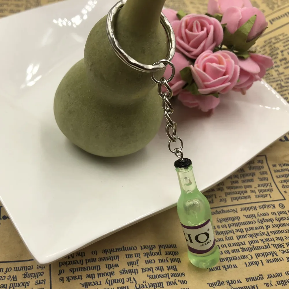 Модные новые женские/мужские модные украшения ручной работы из смолы для бутылок вина, брелоки, брелоки из сплава, подвески, подарки