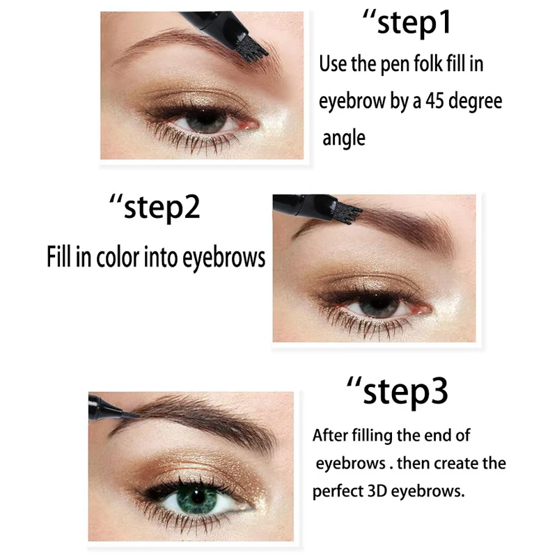 Лучший микроблейдинг бровей Тату Ручка водонепроницаемый вилка кончик эскиз