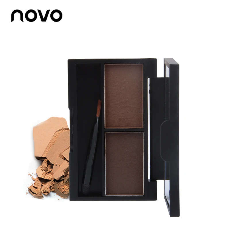 NOVO Waterproof Eyebrow Powder Palette Long Lasting Natural Eye Shadow Professional Enhancers with Brush Make Up Kits | Красота и