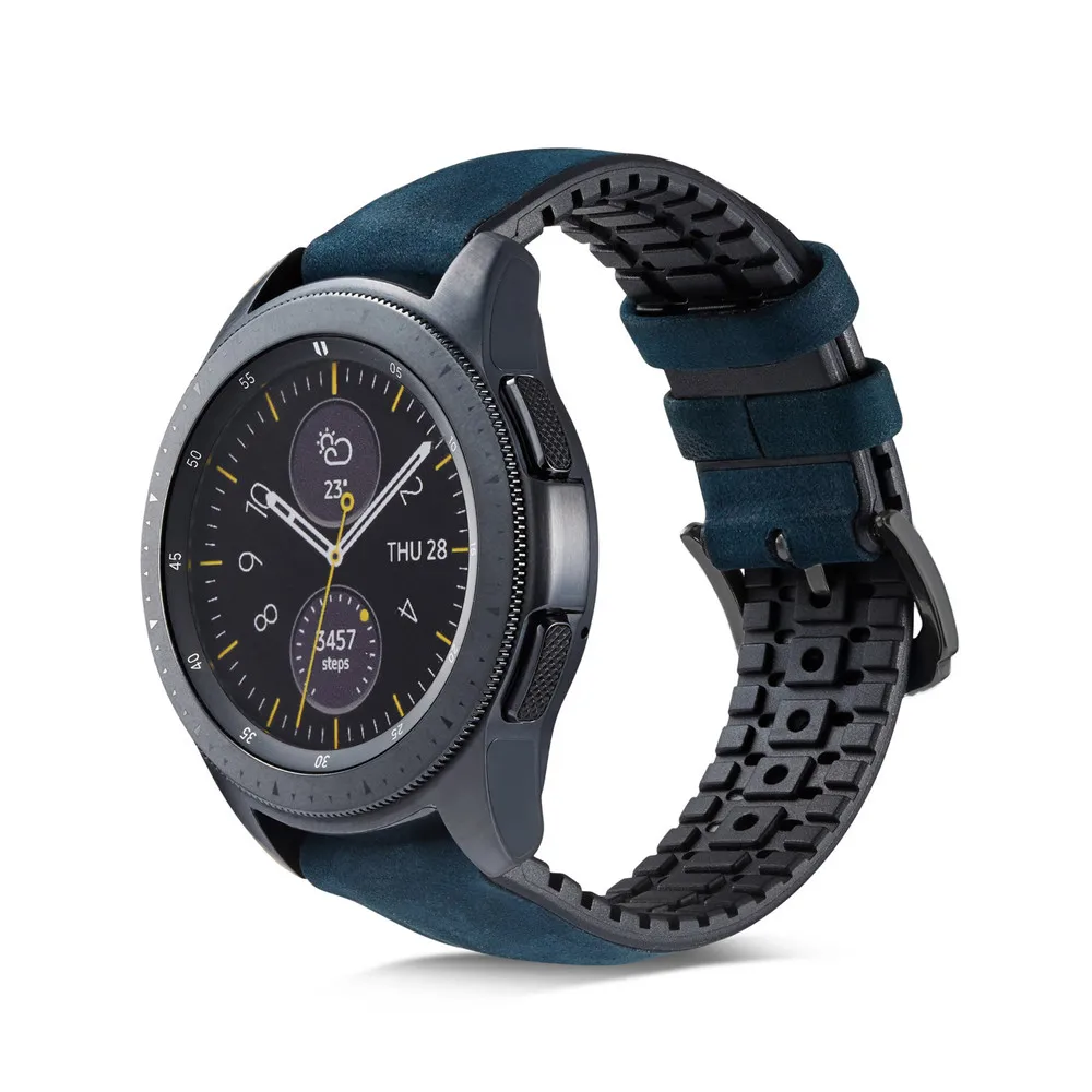 Матовый Силиконовый + кожаный ремешок для Samsung Galaxy Watch 4 3 браслет классических