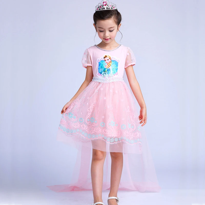 2019 Summer Baby Girl Dress Elsa Kids Princess Party Costume Anna Dresses for Girls Children's Clothing Vestidos infantil | Детская