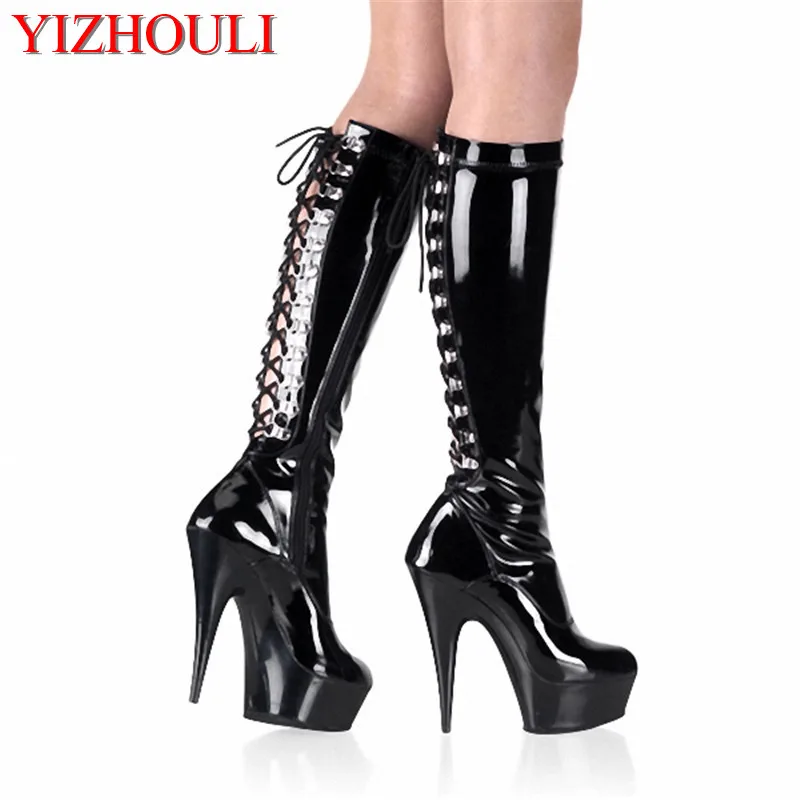 15cm high and, waterproof platform boots, sexy club pole dance performances in Europe and America new Dance Shoes