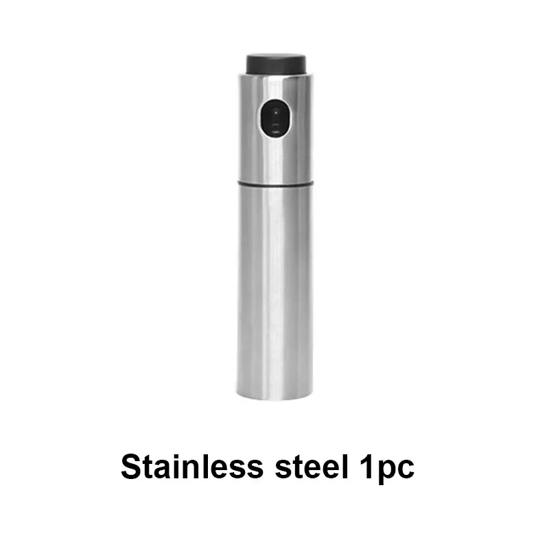 stainless steel 1pc Распылитель оливкового масла из нержавеющей стали многоразовый распылитель пустые бутылки уксус туман водяной насос Соусники гриль опрыскиватель для барбекю кухня - Цвет: stainless steel 1pc