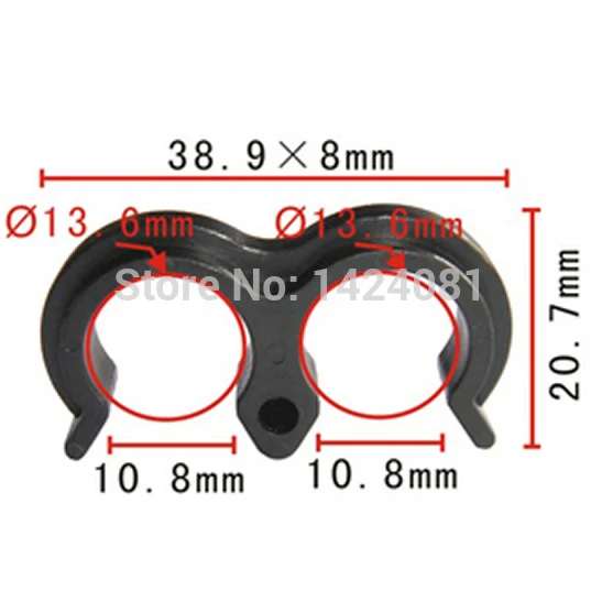 

100x OEM Nylon 13.5mm 17/32" ID Car Rod Wire Cable Loom Routing Clip Separator for Toyota LHD Hiace 90464-00558 9046400558