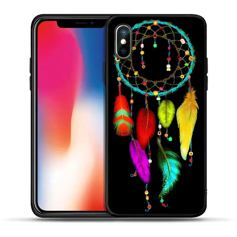 Ловец снов цветы якорь перо чехол для телефона iPhone X XR XS Max 8 7 6 6S Plus 5 5S SE крышка Fundas
