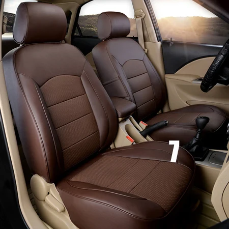 coffee for 7 seats Чехол для сидения автомобиля, кожаный Стильный чехол для Toyota Prado, чехол для сидений автомобиля для правой руки, чехлы для сидений автомобиля, набор - Название цвета: coffee for 7 seats