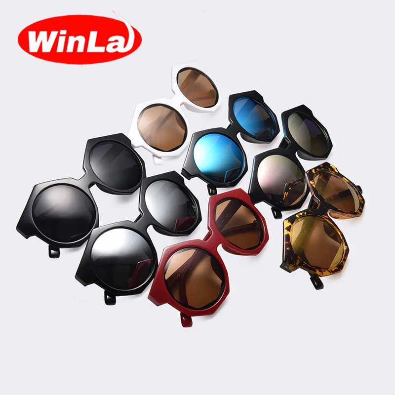 Winla новинка модные круглые солнцезащитные очки для женщин фирменный дизайн