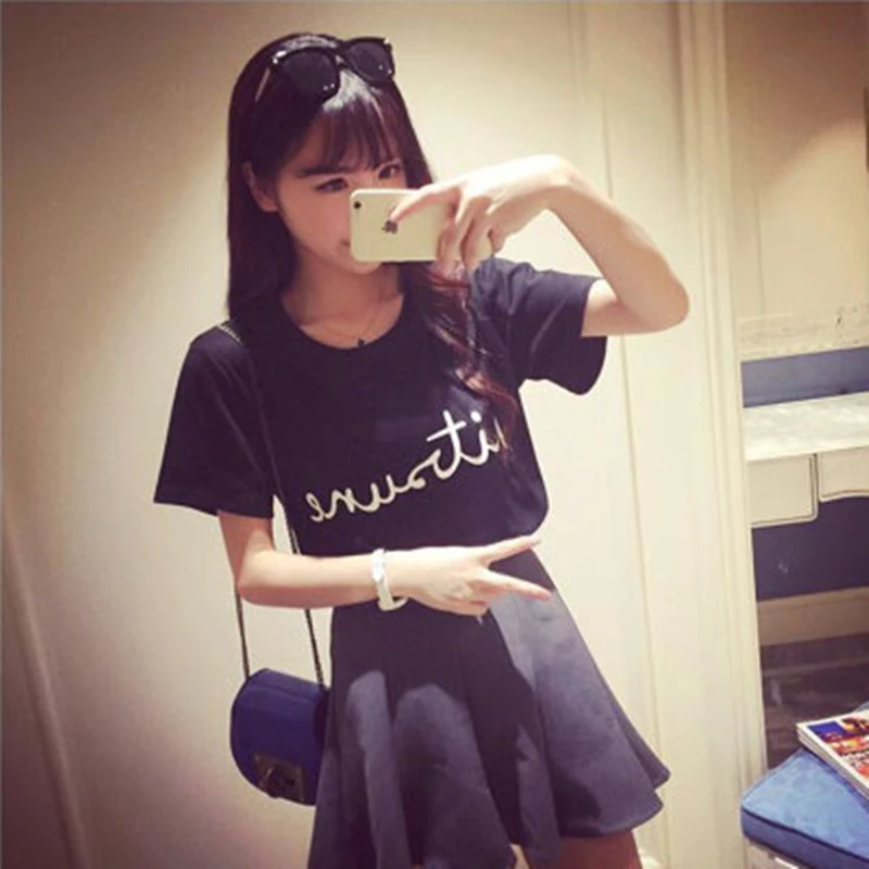 

2019 Summer T-shirt Women Tops Fashion Trendy Casual Print Short Sleeve Round Neck Plus Size Loose Bottoming Women T-shirt ZW070