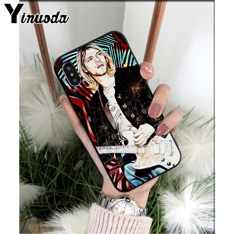 Yinuoda Nirvana Kurt Cobain высококачественный чехол для телефона для iPhone 8 7 6 6S Plus 5 5S SE XR X XS MAX Coque Shell