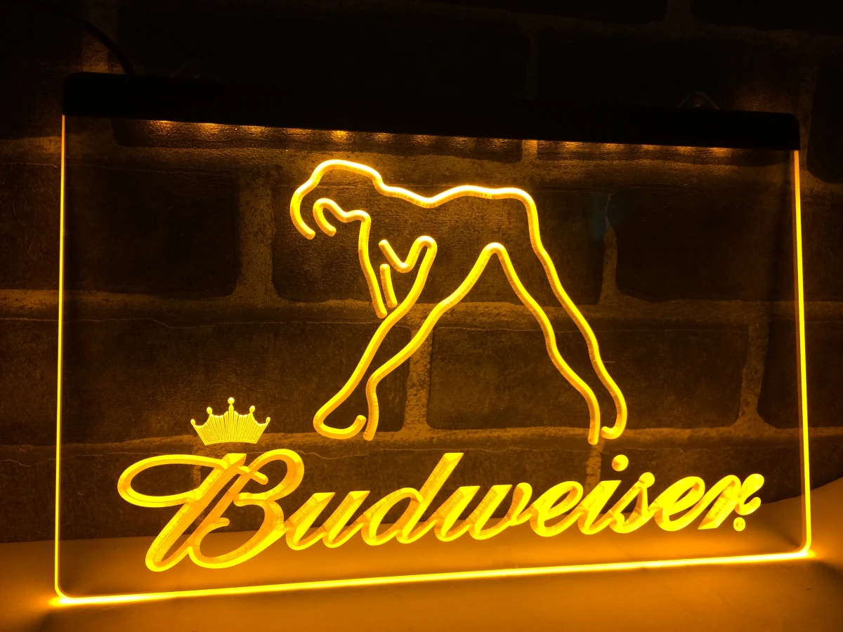LE133- Budweiser экзотический танцор Стриппер бар световой знак домашний декор ремесла |