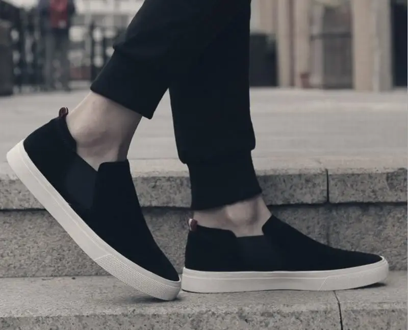 2017 повседневные высококачественные мужские замшевые лоферы без застежки обувь