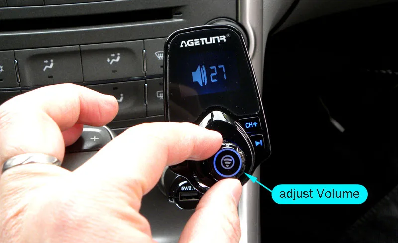 AGETUNR T10 Bluetooth автомобильный комплект громкой связи FM передатчик AUX автомобильный MP3 музыкальный плеер 5V 2.1A USB Зарядное устройство