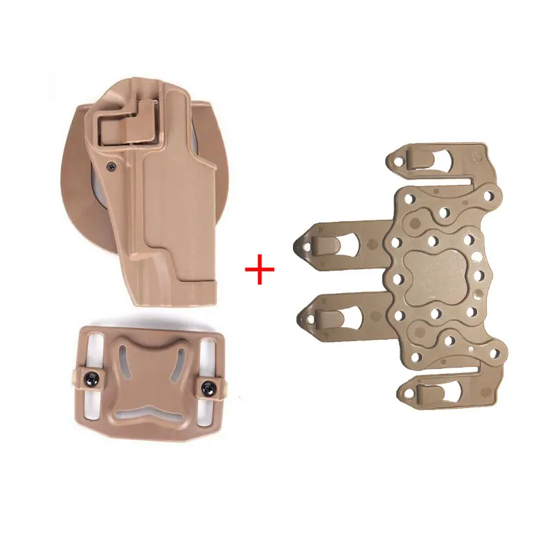Airsoft Tactical CQC 1911 Holster with Adapter Polymer Waist Paddle M1911 Military Gun Accessories | Спорт и развлечения
