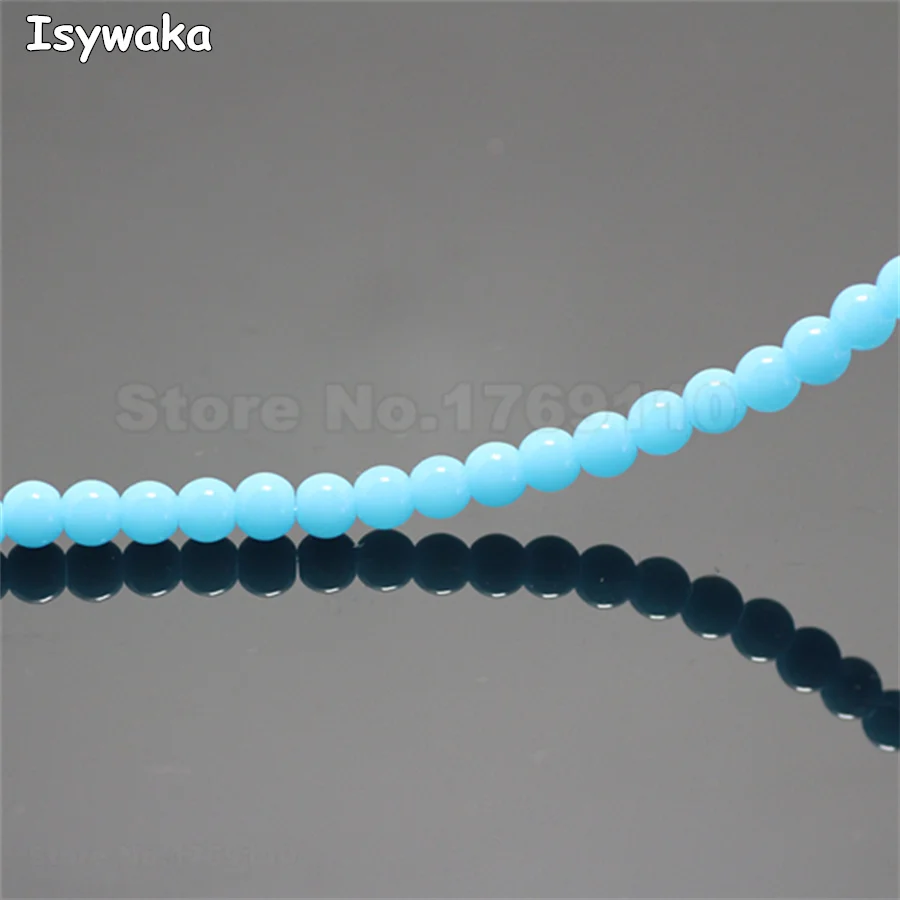 

Isywaka однотонные синие Бусины, 270 шт., 6 мм, круглые гладкие стеклянные бусины, бусины-разделители для самостоятельного изготовления ювелирных...