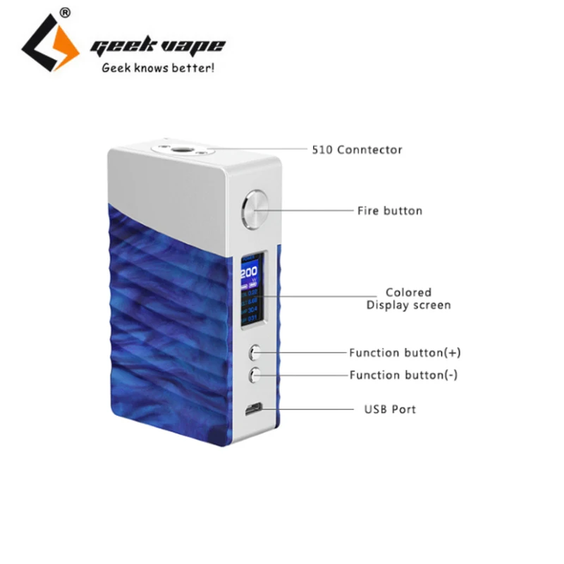 Оригинальный бокс мод Geekvape Nova 200 Вт питание от двух аккумуляторов 18650 электронная