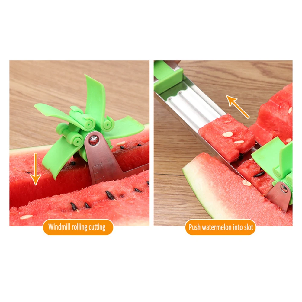 304 нержавеющая сталь умный арбуз ветряная мельница резак нож фрукты овощи салат