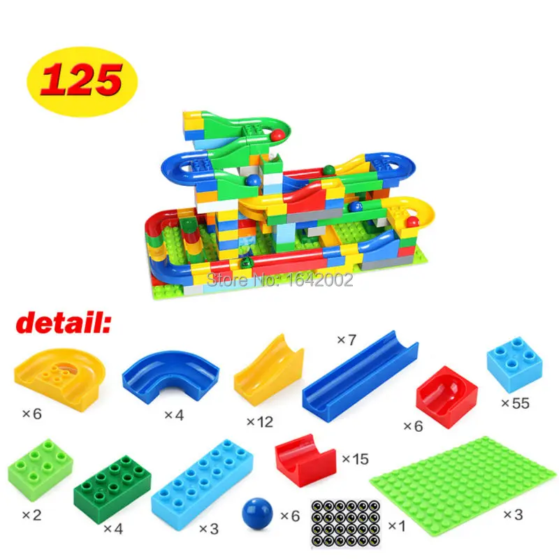 Конструктор сделай сам гоночный бег лабиринт с шариками трек строительные блоки