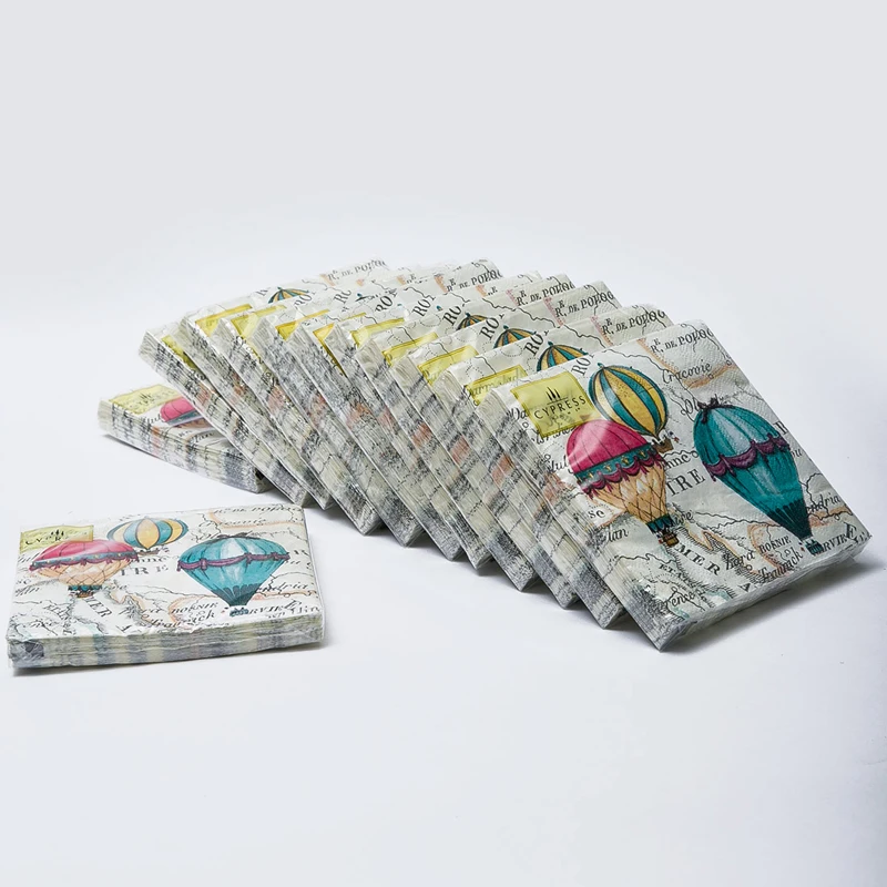 Napkin-25x25cm для коктейлей 3-слойная салфетка бумага декупажа воздушные шары салфетки