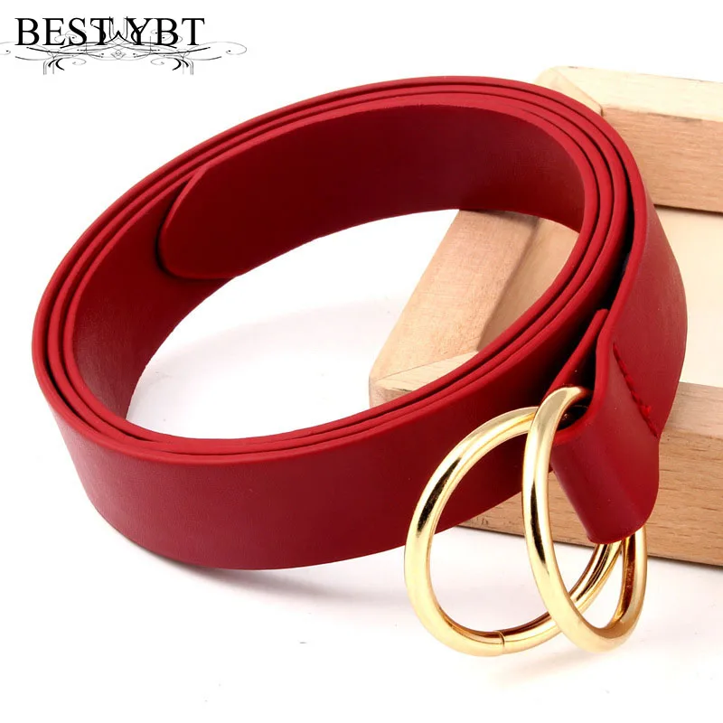 Женский ремень YBT с двумя пуговицами повседневный персонализированным узлом