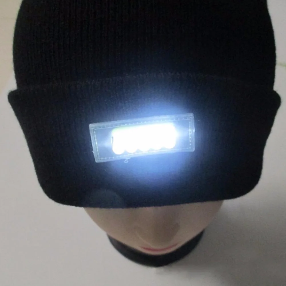 5 светодиодный фонарь для рыбалки шапка зима Hands Free теплый Кемпинг пеший Туризм Бег черная