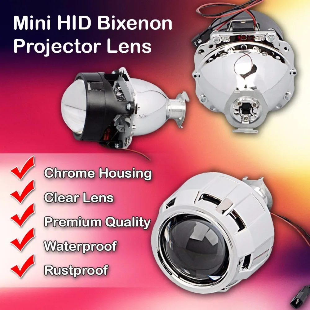 Автомобильный стиль, мини 2,5 дюйма, WST HID Bi xenon, фары для проектора, линзы для модификации, сделай сам, H7, H4, фары, линзы, использование ламп H1