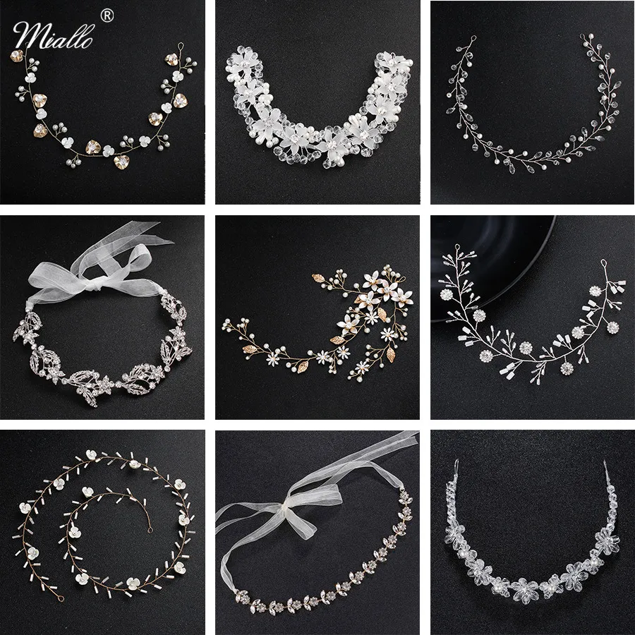 Женские свадебные обручи со стразами Miallo Модные ручной работы аксессуары для