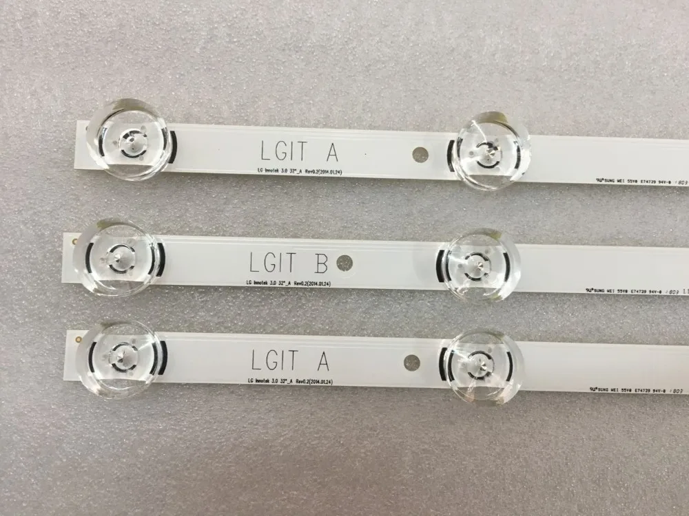 100% Новинка 590 мм 3 шт. (2 * A 1 B) светодиодная подсветка для LGIT B LG innotek DRT 0 32 &quotA WOREE TV