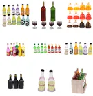 123456 штукупаковка бутылки вина кукольный домик миниатюра 1:12 1:6 для детей девочек игрушки Dinette для кукольного домика Кухня игрушки