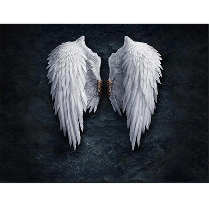 5D DIY полностью квадратная круглая Алмазная картина Крылья Ангела вышивка