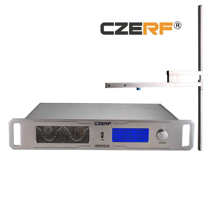 

CZE-T1K1 1000W FM Transmitter 87-108MHz Adjustable Professional fm Broadcast Antenna Radio Station