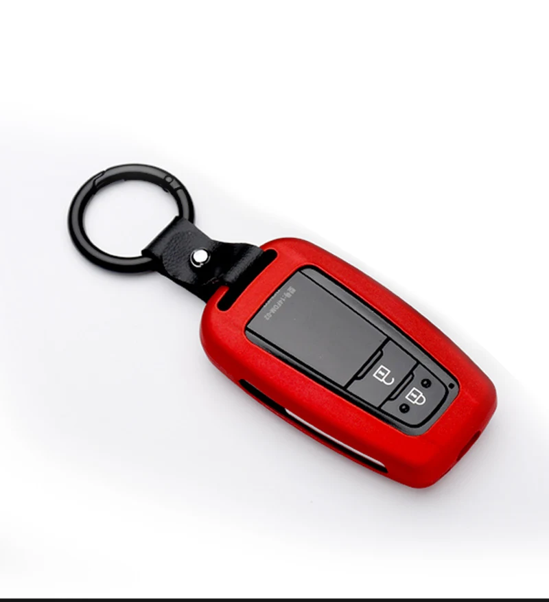 Wood grain Carbon Key Case For Toyota CHR Corolla RAV4 Avalon Land Cruiser Prado Prius Remote Fob2018 Accessories Keychain