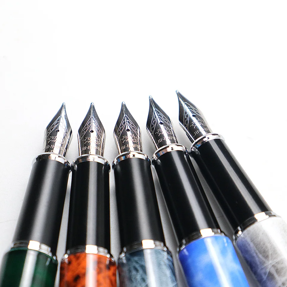 JINHAO 156A фонтан ручка высокого качества металлический Роскошные перо 0,5 мм Серебристая стрела Клип Офис школа студент шариковая ручка подарок